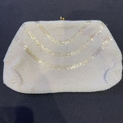 Vintage Saks Fifth Avenue Beaded Clutch Purse 