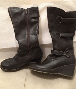 Gabriela Rocha dark brown leather upper shoes size 6.5