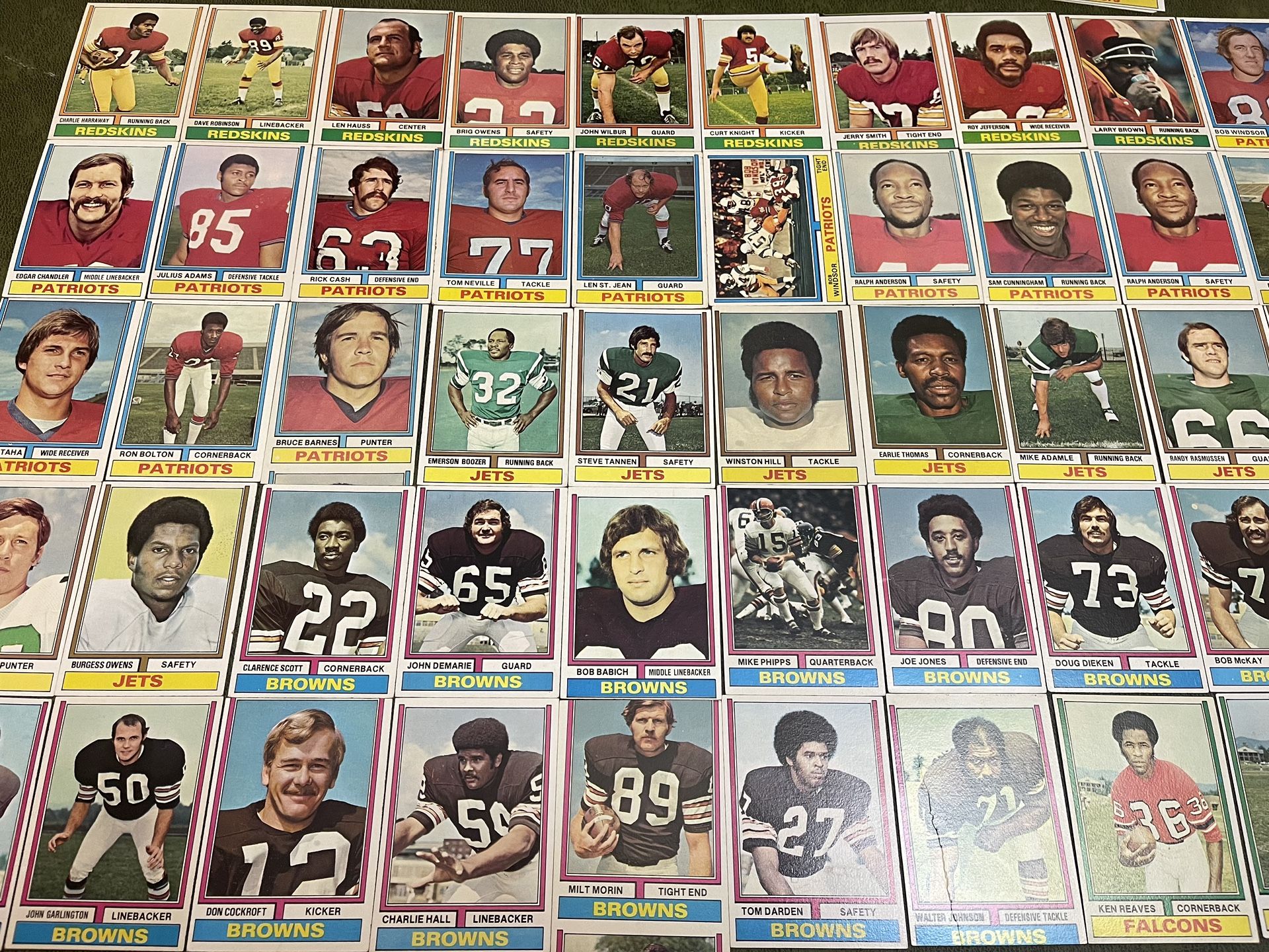 Lot of 50 1973 topps football cards #1