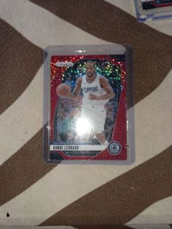 Kawhi Leonard Panini Prizm Red Sparkle NBA Card