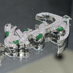 Sailor Anchor Snake Wrapped Pendant 1.71ctw Moissanite 925 Sterling Silver VVS D Color