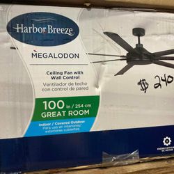 100in Ceiling Fan With Wall Control - Megalodon