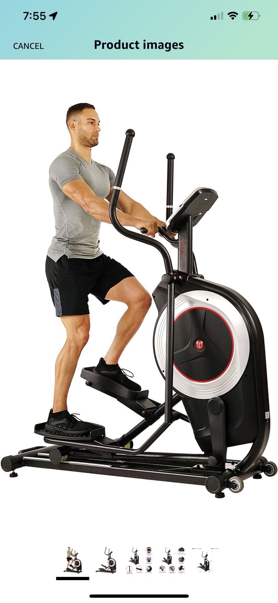 Sunny Health Fitness Electric Eliptical Trainer Elliptical