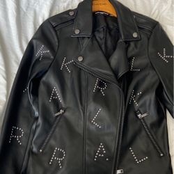 Karl Lagerfeld leather jacket 