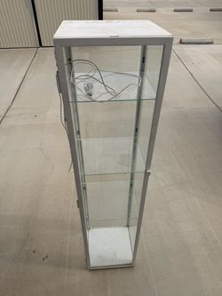 White Glass Display Cabinet / Showcase – $80