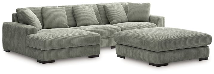 Lindyn Fog 3-Piece Sectional with Ottoman (Online Special Price)