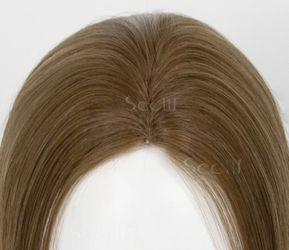 16” 5x5 Crown Topper Hair Extension Wiglet In Light Auburn