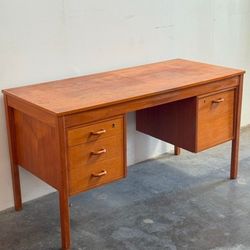 Danish Teak Desk by Domino Mobler - Vintage Mid-Century Table 1960sDanish Teak Desk by Domino Mobler - Vintage Mid-Century Table 1960s