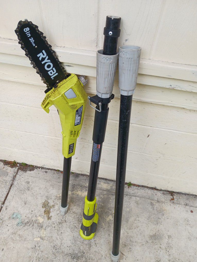 Ryobi ONE+ 18V 8 in. Cordless Battery Pole Saw Chainsaw WITH BATTERY AND CHARGER