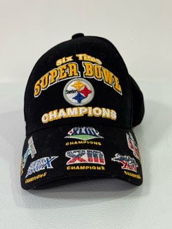 Reebok Team NFL Pittsburgh Steelers Championship cap Adjustable OSFA Has some dusting on it needs a quick clean  perfect true fan retro sport style