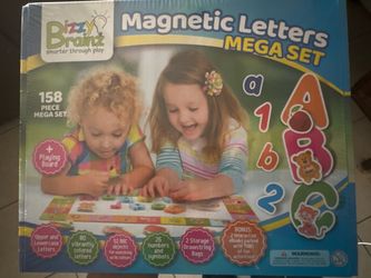 New Bizzy Brainz Magnetic Letters Mega Set – 158 Pieces