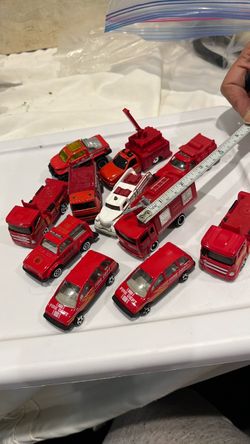 Lot of Die-Cast Fire Dept Toy Vehicles
