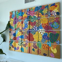 “Gratitude Tree” 56x66Inch Acrylic on Canvas (24 canvas/14x11Inch)