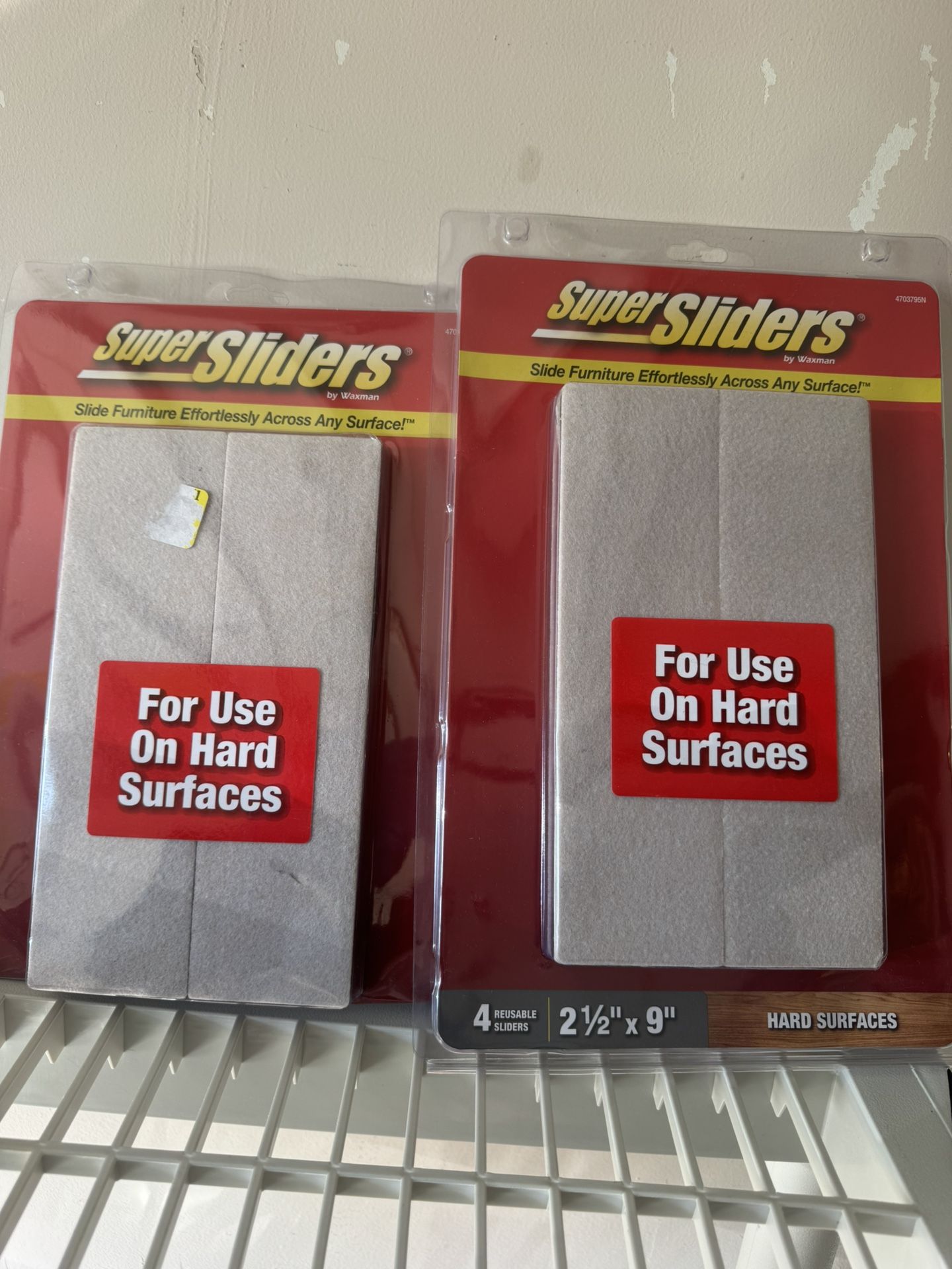 Super Sliders 2 1/2" x 9" Furniture Pads - New