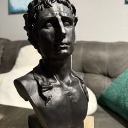 Atticus Bust | 11" | Resin Statue | Matte Black Finish