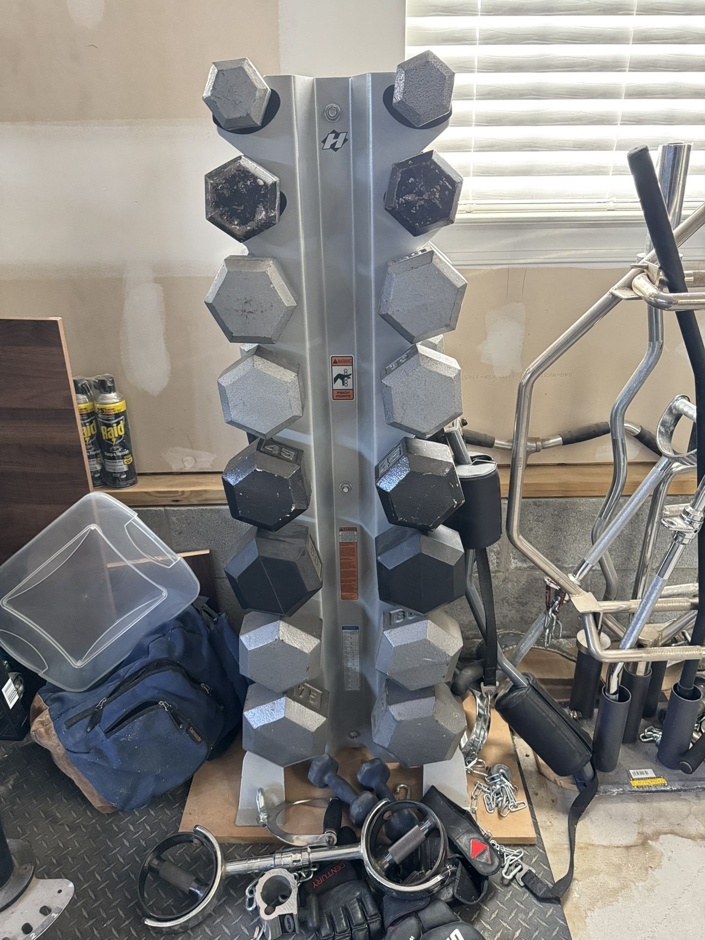 I am offering the rack, bench, and weights as a complete set and am open to negotiation. Please submit your best offer.