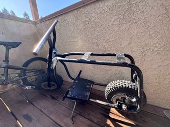 Mini bike frame can fit predator 212cc and is fit for drum brakes.