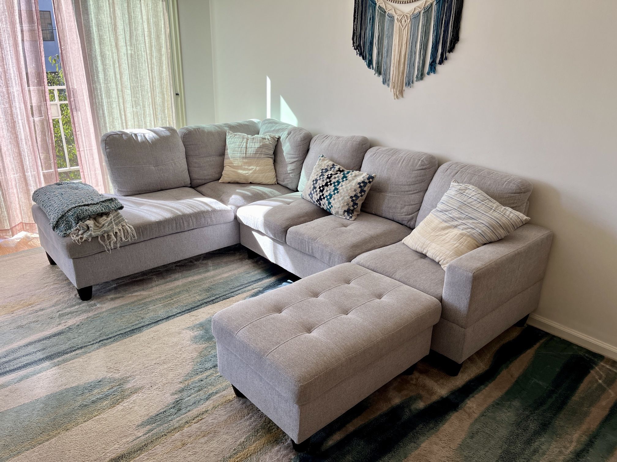 3 Piece Light Grey Sectional