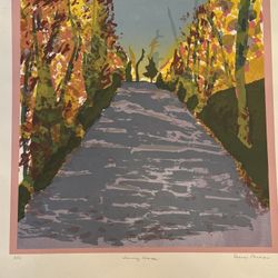 ELEANOR PHILLIPS Listed c1980 Serigraph "Turning Leaves" Signed/Numbered 5/15