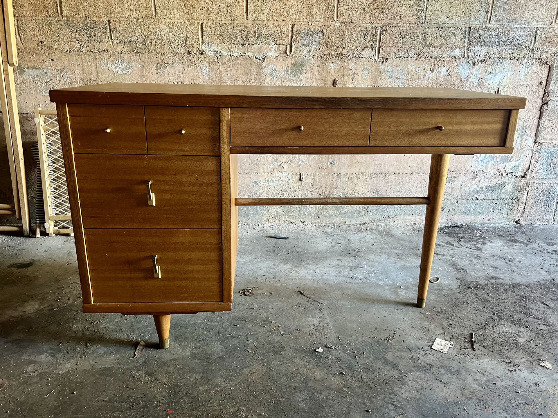 Vintage Asymmetrical Mid Century Modern Desk