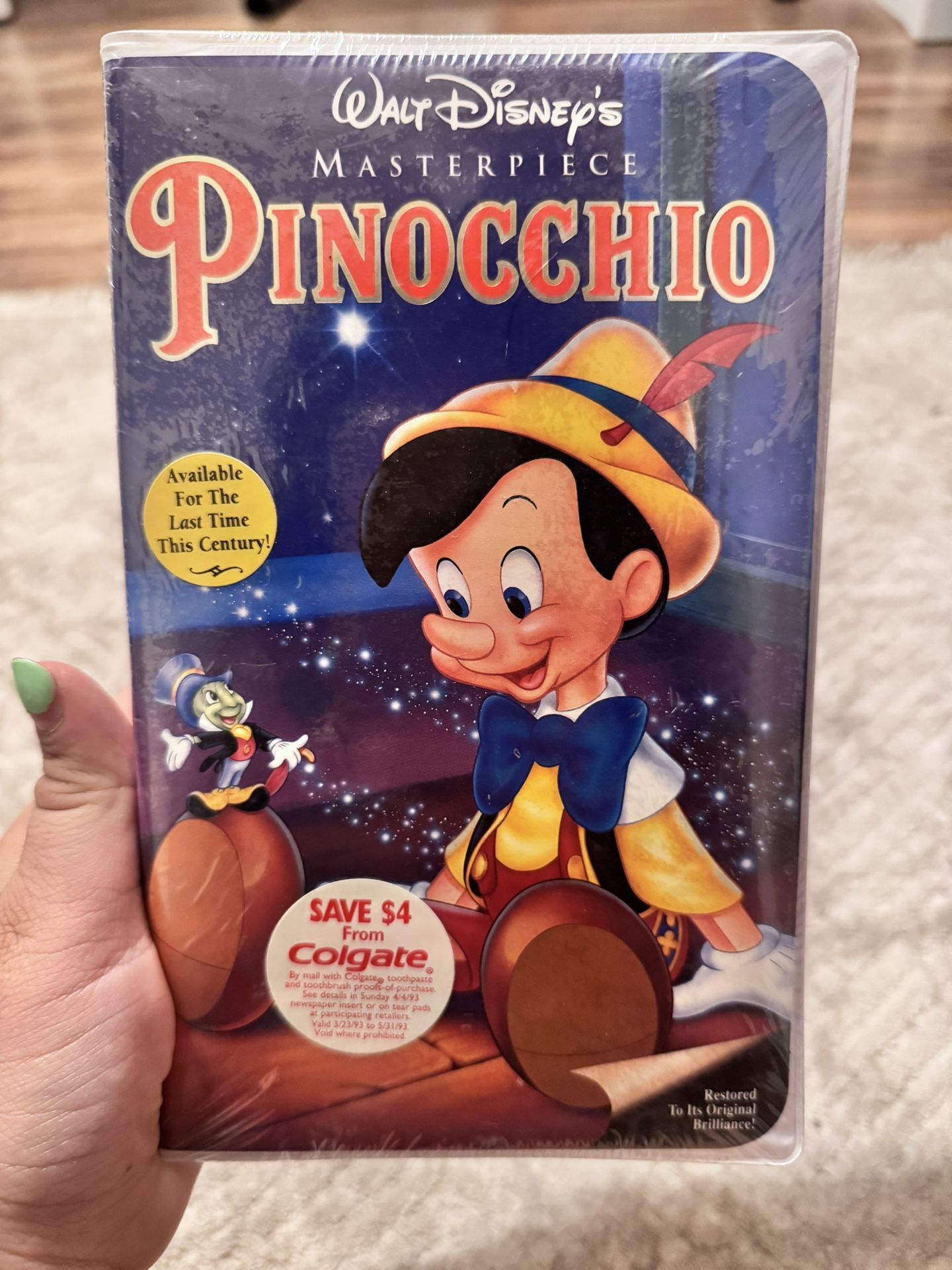 disney masterpiece Pinocchio vhs SEALED