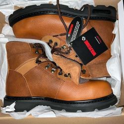 Wolverine 6" Steel Toe Work Boots - Size 9