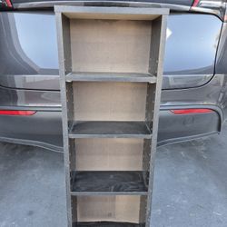 36" High X 12.5" Wide X 5.75" Deep - 4 Tier Black Open Cabinet Shelving Unit 