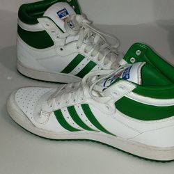 Adidas Top Ten White And Green Shoes ( Size 12)