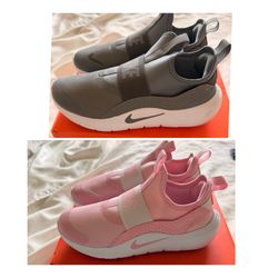 NIKE Unisex Kids/ Women's  running shoes. $40 EACH PAIR. Pink or gray.