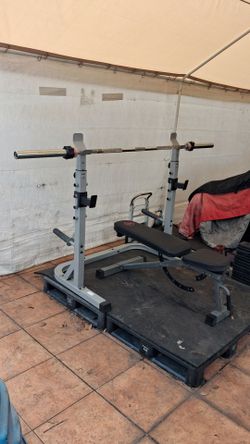Squat Rack + Bench and Bar!