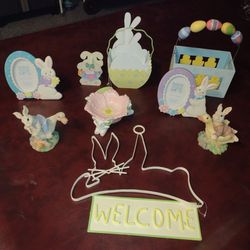 Easter Decor, 9 Pieces On Total, Some Items New
