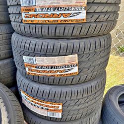 Vendo set de llantas nuevas 235/45R17 marca Arroyo con garantía de 50 mil millas
