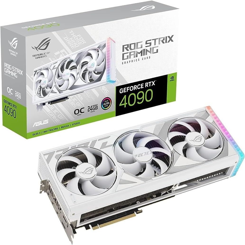 🦊 BRAND NEW SEALED BOX -   ASUS ROG STRIX GeForce RTX 4090  ( 24 GB) White OC Edition Gaming Graphics Card . 