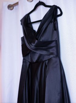 Black Satin Quince Dress