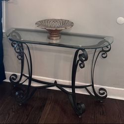 Glass & Metal Entrance / Side Table. 