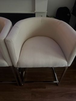 3 High fabric chairs