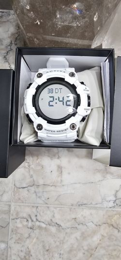 New Activa Kadron X Invicta Digital Men's Watch, 53mm, White NWT Water Resistant 