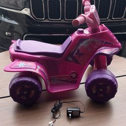 Kid’s Powerwheels Ride On Atv Quad With Battery And Charger