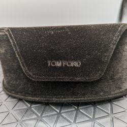 TOM FORD LARGE BROWN VELVET SUNGLASS CASE w CLEANING CLOTH