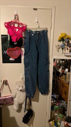 Jean cargo pants