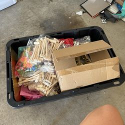 entire bin of crafting supplies 
