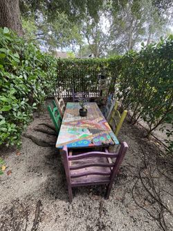 Solid wood table and chairs