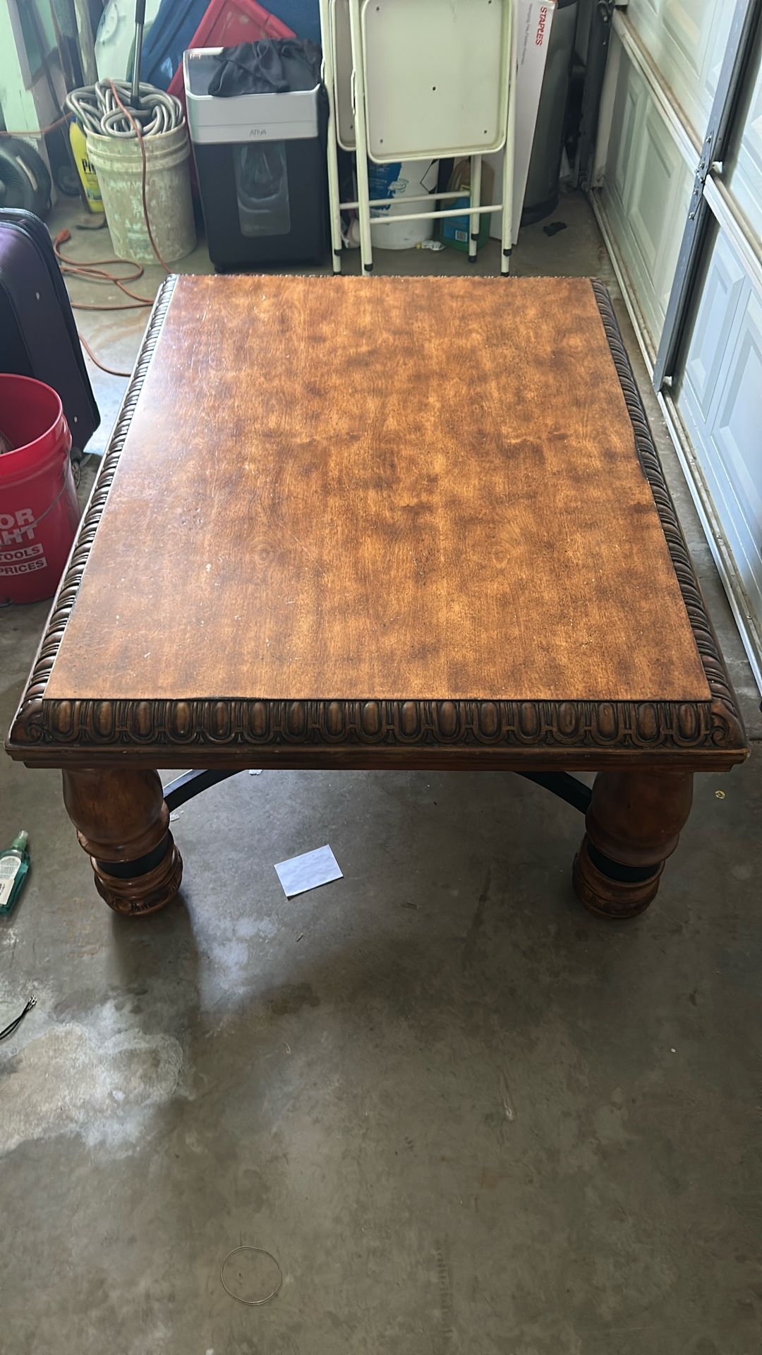 Coffee Table Wood And Heavy Metal