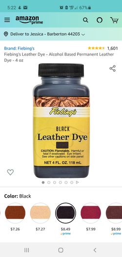 Fiebing's Leather Dye - Alcohol Based Permanent Leather Dye - 4 oz