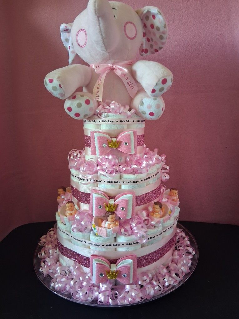 Its A Girl Diaper Cake