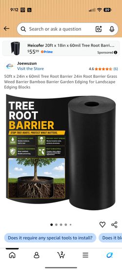 Tree Root Barrier Roll 50ft x 24in 60mil