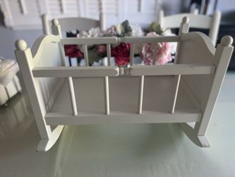 Pottery Barn Kids Doll  Wooden Cradle