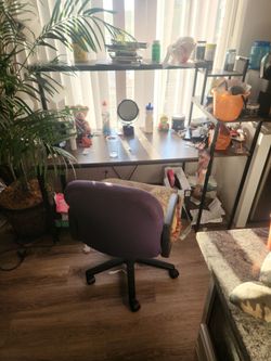 Computer desk and chair