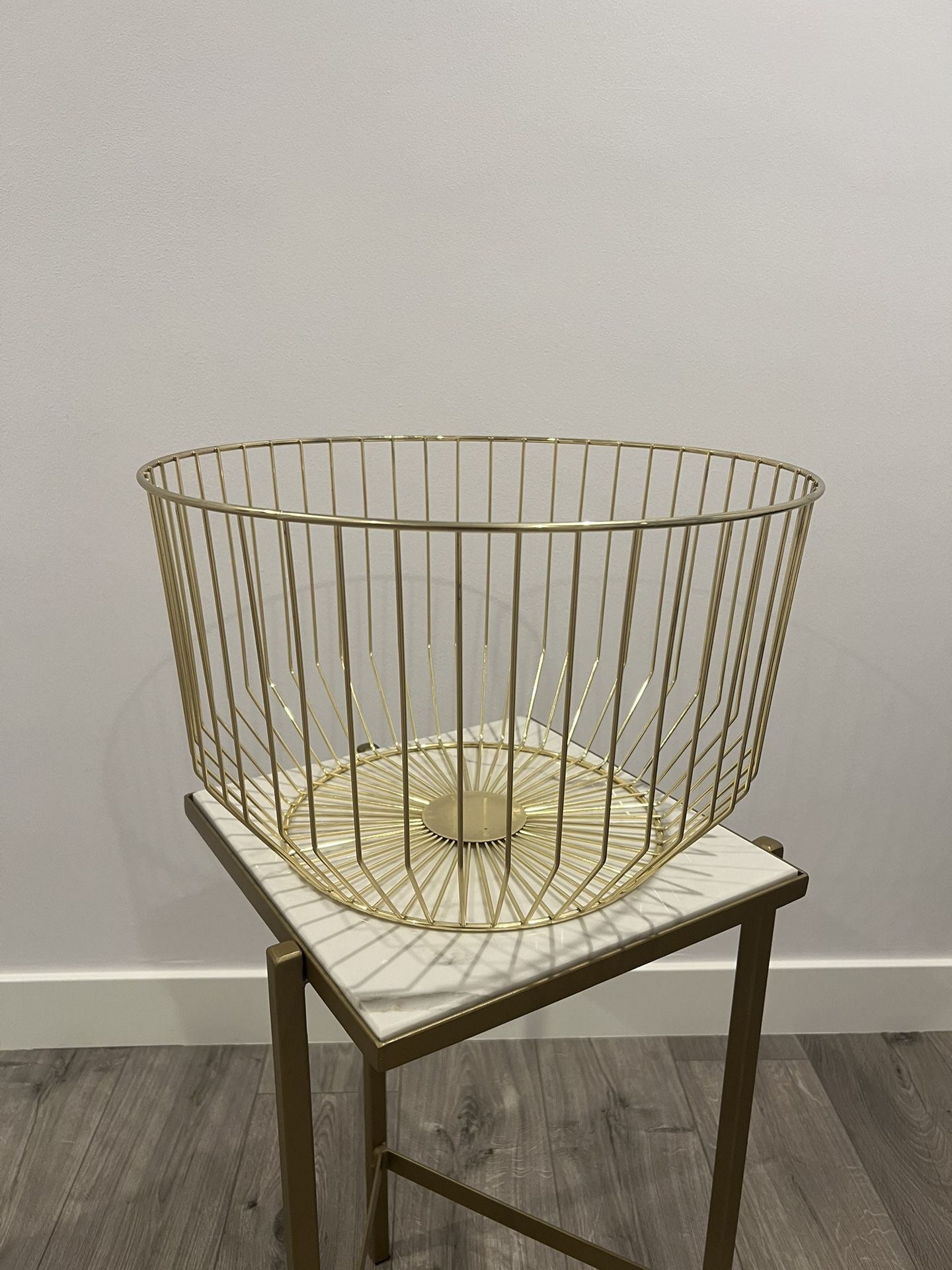 Golden Metal Wire Basket