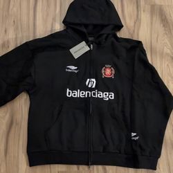 Balenciaga Paris black zip up hoodie